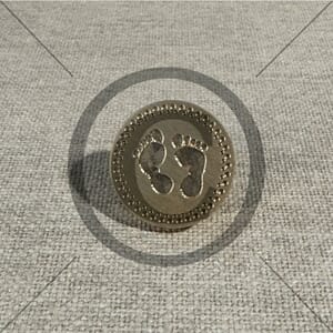 Papirdesign lakkstempel, Babyføtter