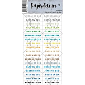 Papirdesign, Klistremerker, Fargerik 3, gode ønsker