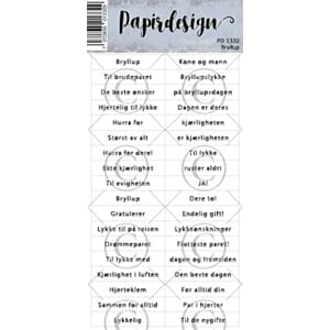 Papirdesign klistremerker, Bryllup