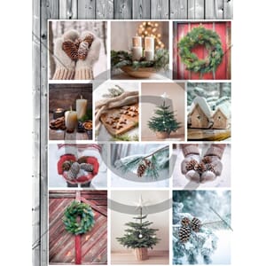 Papirdesign motivark, Juledag, A4