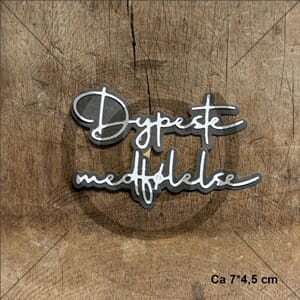 Papirdesign, Dypeste medfølelse 3, dies, ca 7x4,5 cm