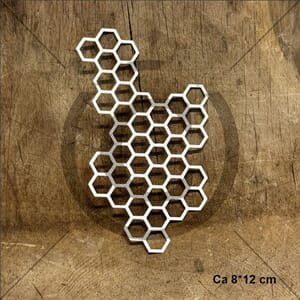 Papirdesign, Heksagon 3, dies, ca 8x12 cm