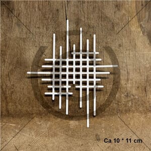 Papirdesign, Rutemønster 3, dies, ca 10x11 cm