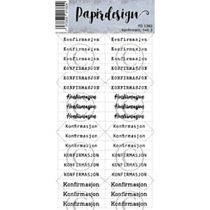 Papirdesign klistremerker, Konfirmant, hvit 3