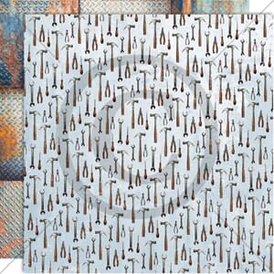 Papirdesign mønsterark, Hammer og tang, 12x12, Ungdomstid