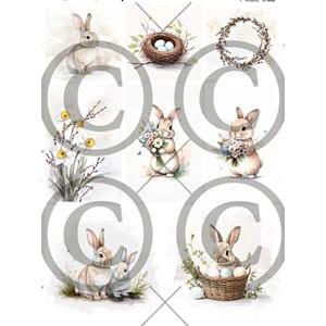 Papirdesign -PD1568  Påskeklipp - A4 klippeark