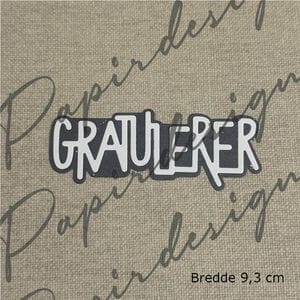 PD1595 Gratulerer 34, Papirdesign dies
