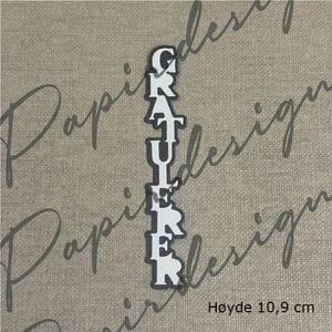 PD1599 Gratulerer 37, Papirdesign dies