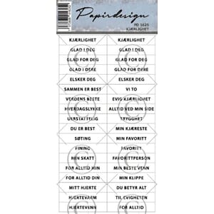 Papirdesign - PD1625 Kjærlighet - klistremerker