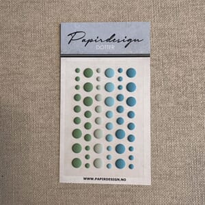 Papirdesign - PD1642 Dotter grønn, matt