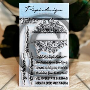 PD1659 Blomsterramme, Papirdesign stempel