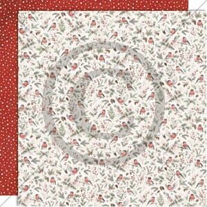 PD1710 Julens fine fugl, Papirdesign mønsterark 12x12