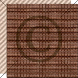 PD1712 Sjokoladeplate, Papirdesign mønsterark 12x12