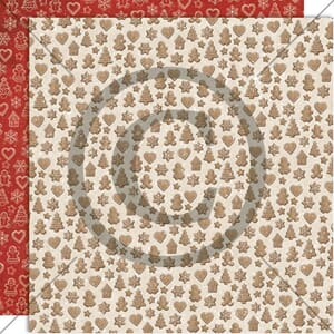PD1716 Pepperkakebakst, Papirdesign mønsterark 12x12