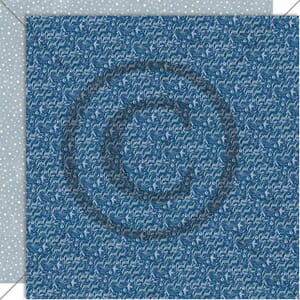 PD1722 God jul, Blå, Papirdesign mønsterark 12x12