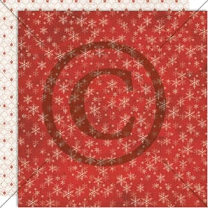 PD1724 Drømmen om julesnø, Papirdesign mønsterark 12x12