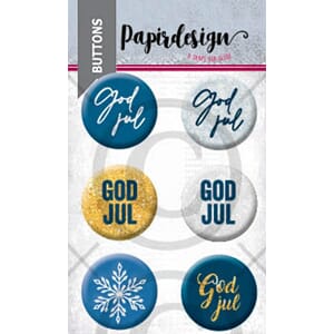 God jul, blå , buttons