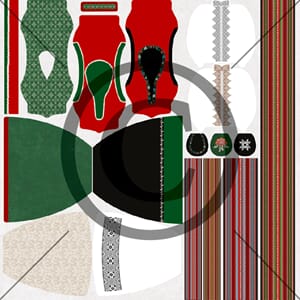 Fantasibunad, 12x12 mønsterark