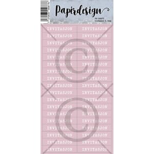 Invitasjon 3, rosa (klistremerker), Papirdesign