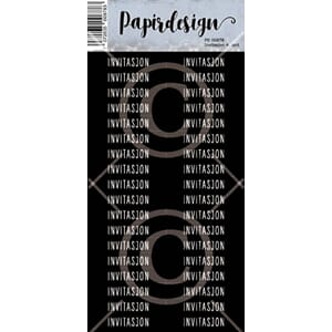 Invitasjon 4, sort (klistremerker), Papirdesign