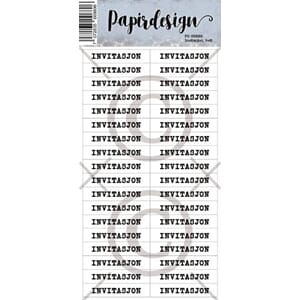 Invitasjon 6, hvit (klistremerker), Papirdesign