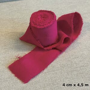 Bånd, bringebær, Papirdesign, 4 cm X 4,5 m