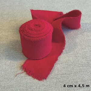 Bånd, julerød, Papirdesign, 4 cm X 4,5 m