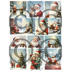 Jul i skogen , Papirdesign motivark, A4