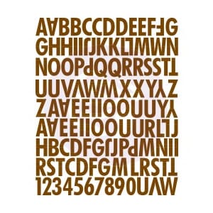 Uppercase Canvas Alphabet Stickers - Sunrise Sunset