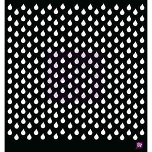 12x12 Stencil - Raindrops