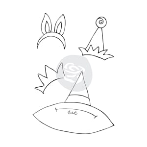 CLING STAMP - HATS 1
