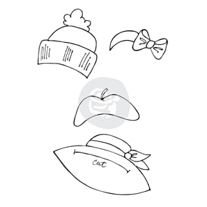 CLING STAMP - HATS 2