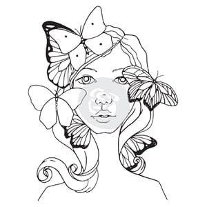 CLING STAMP - SHARON BLOOM