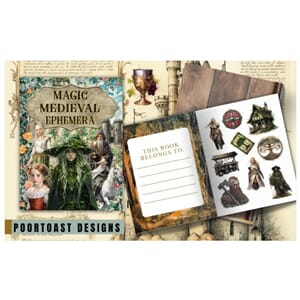 Magic Medival Ephemera book, Poortoast and Kate Curry