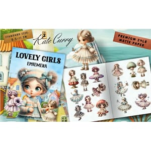 Lovely Girls Ephemera Book, Poortoast and Kate Curry