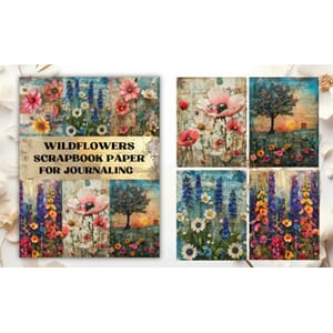 Wildflowers Scrapbook Paper, Poortoast and Kate Curry