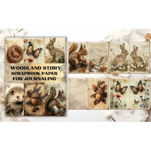 Woodland Story Scrapbook Paper for Journaling, Poortoast and