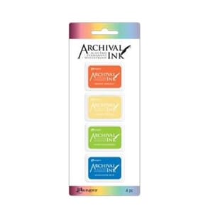 Archival Mini Ink Pads Kits - Kit 3 (Includes Bright Tangelo