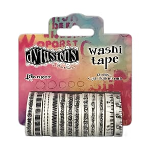 Dylusions 1/4 Washi, White, Dylusions 1/4 Washi (Includes 12