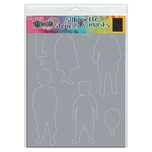 Dylusions Stencil Silhouette - Grandkids