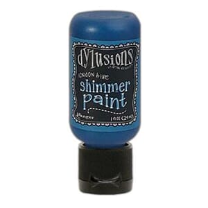 Dylusions Shimmer Paints - London Blue -  1 oz. Flip Cap Bot