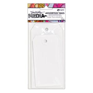 Ranger Dina Wakley MEdia White Tags Assortiment #3 & #5 (2x5