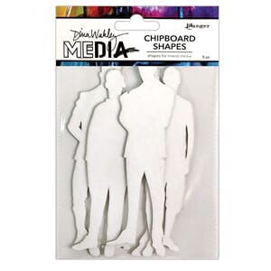 Chipboard Shapes The Men  Dina Wakeley Media (Includes 5 Pie
