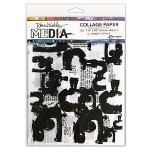 Dina Wakley MEdia Collage Tissue - Painted Marks (20 Pieces)