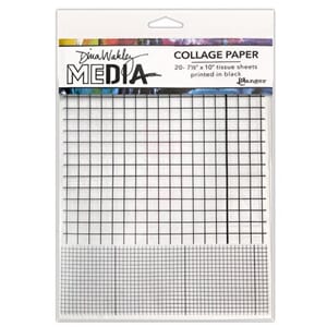 Ranger Dina Wakley MEdia Collage Paper Grid (2x10pcs) (MDA81