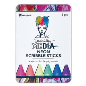"Ranger Dina Wakley Media Neon Scribble Sticks 4 (6pcs) (MDA