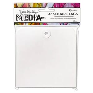 Ranger Dina Wakley MEdia Square Tags 4 Inch (20pcs) (MDA8764
