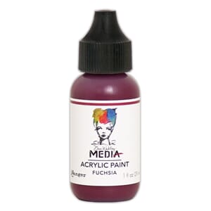 Fuchsia - Dina Wakley MEdia Heavy Body Acrylic Paints 1 oz.