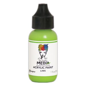 Lime - Dina Wakley MEdia Heavy Body Acrylic Paints 1 oz. Bot