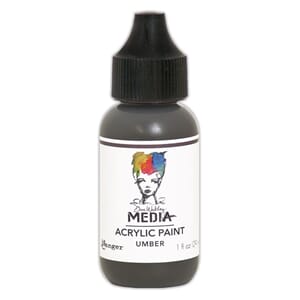Umber - Dina Wakley MEdia Heavy Body Acrylic Paints 1 oz. Bo